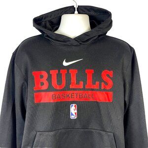 Chicago Bulls Basketball Nike Dri-Fit Mens Hoodie size Medium Pullover NBA